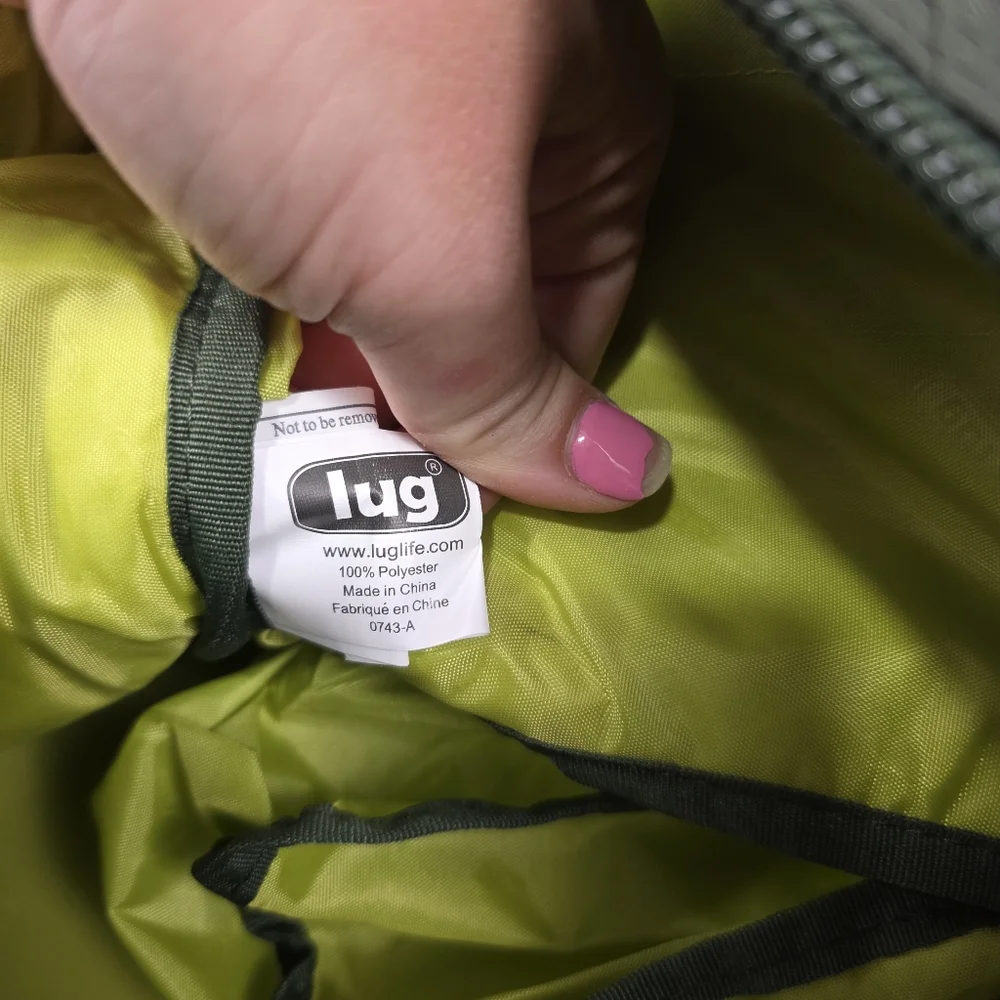 Lug Propeller Green Quilted Gym / Overnight Duffle Bag